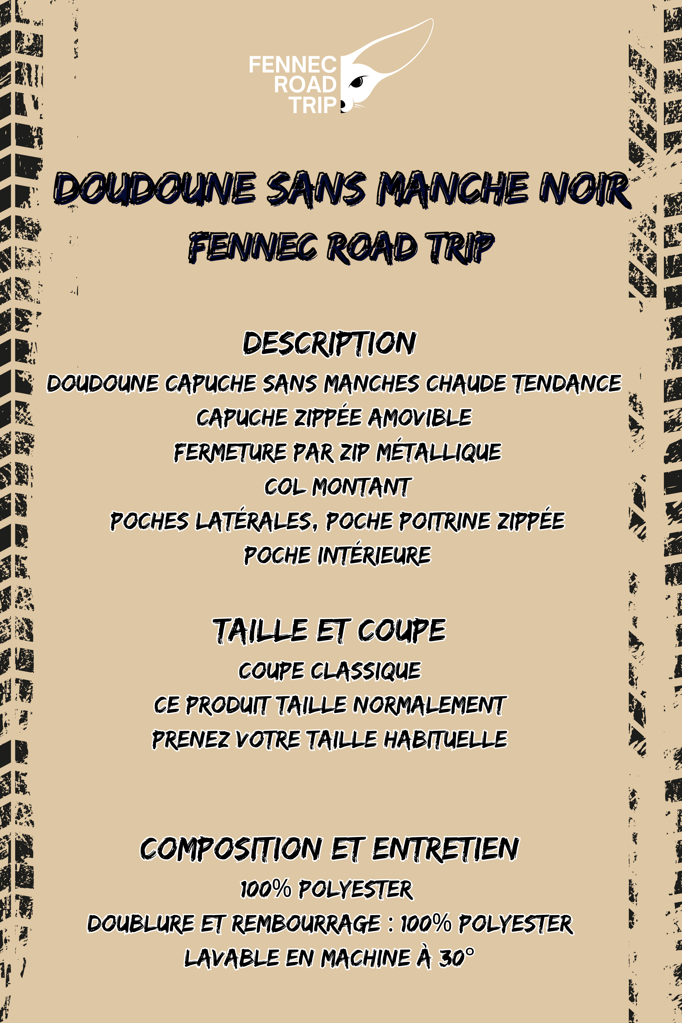 DOUDOUNE SANS MANCHE